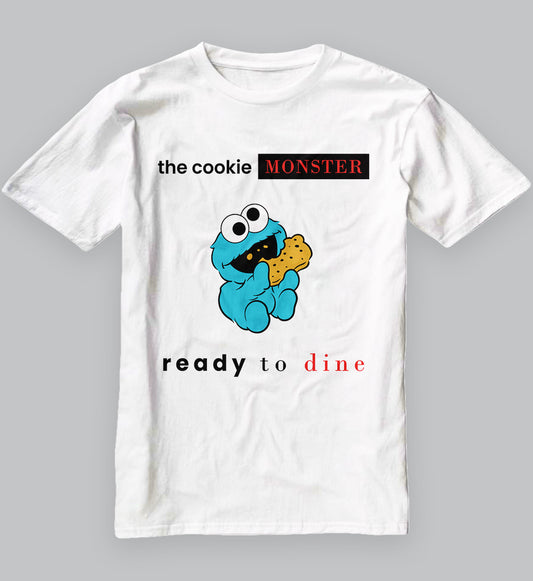 Youth Cookie Monster Ready to Dine Sesame Street Shirt